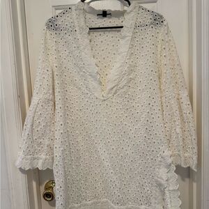 Jocelyn White Eyelet Lace Blouse